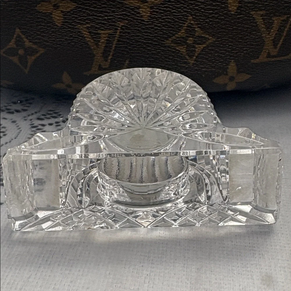 Waterford Crystal Clock with Black and Silver Details